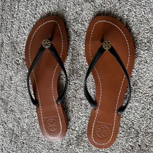 Tory Burch Black Leather Sandals